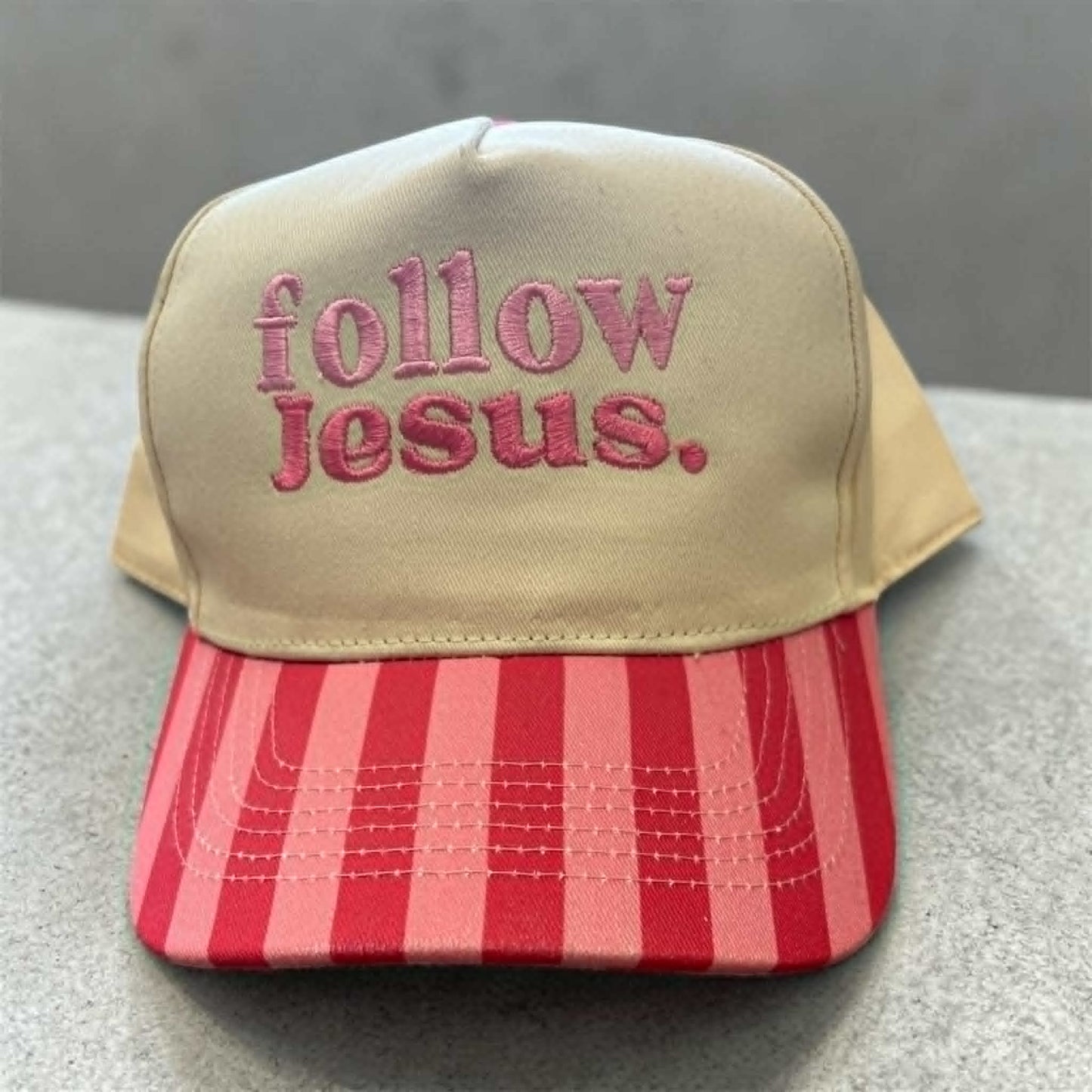 Follow Jesus Twill Embroidered Hat