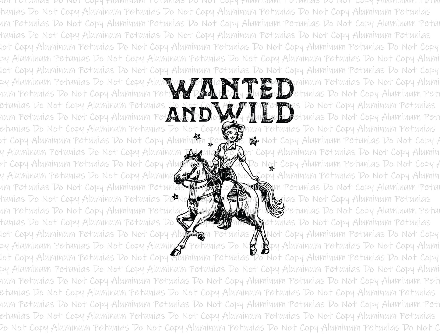 Retro Wanted & Wild DTF (Direct to Film) Transfers, Western DTF Transfer Ready to Press, 1-3 Day Ship