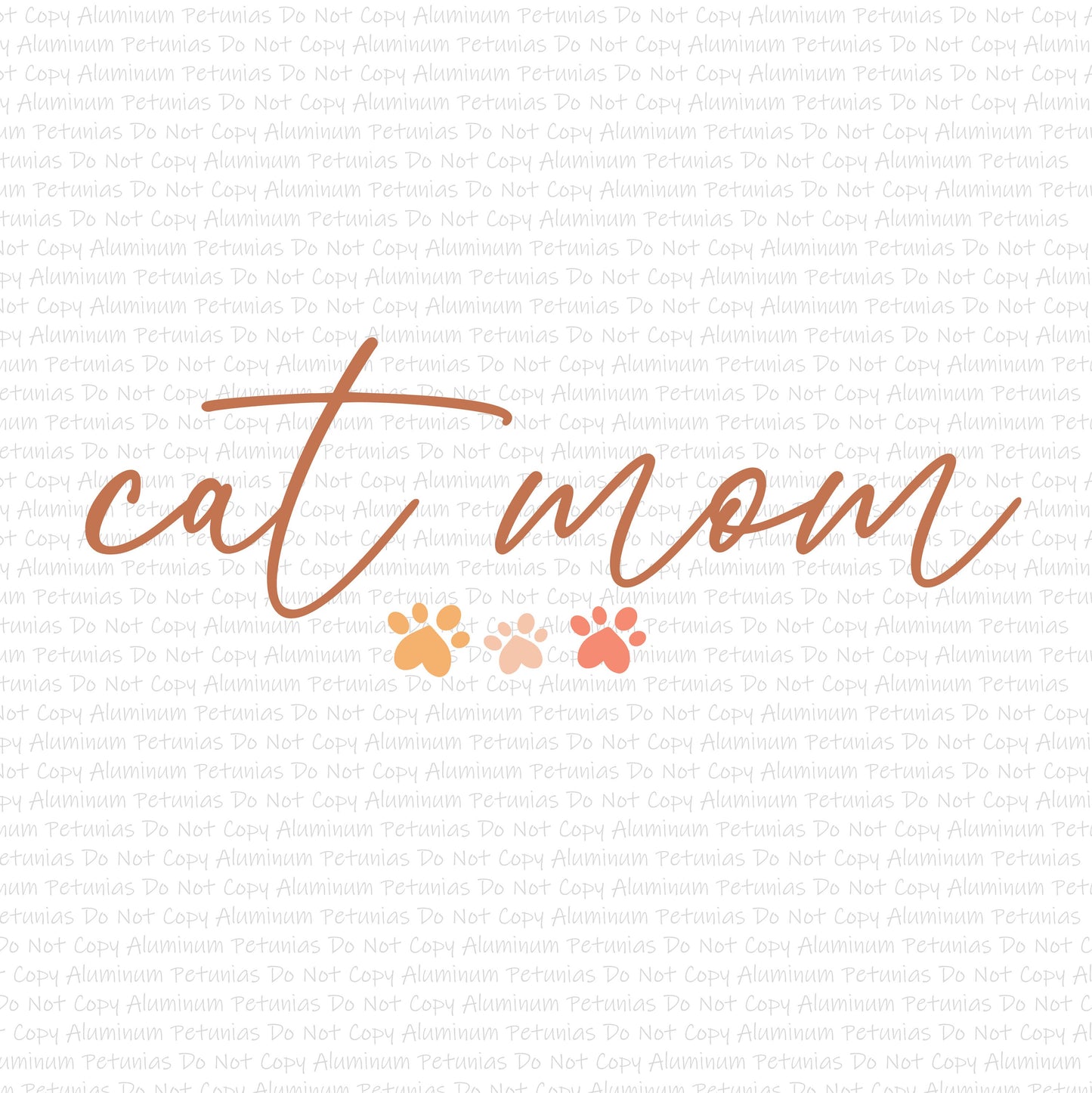 Cat Mom DTF (Direct to Film) Transfers, Cat Mom DTF Transfer Ready to Press, 1-3 Day Ship