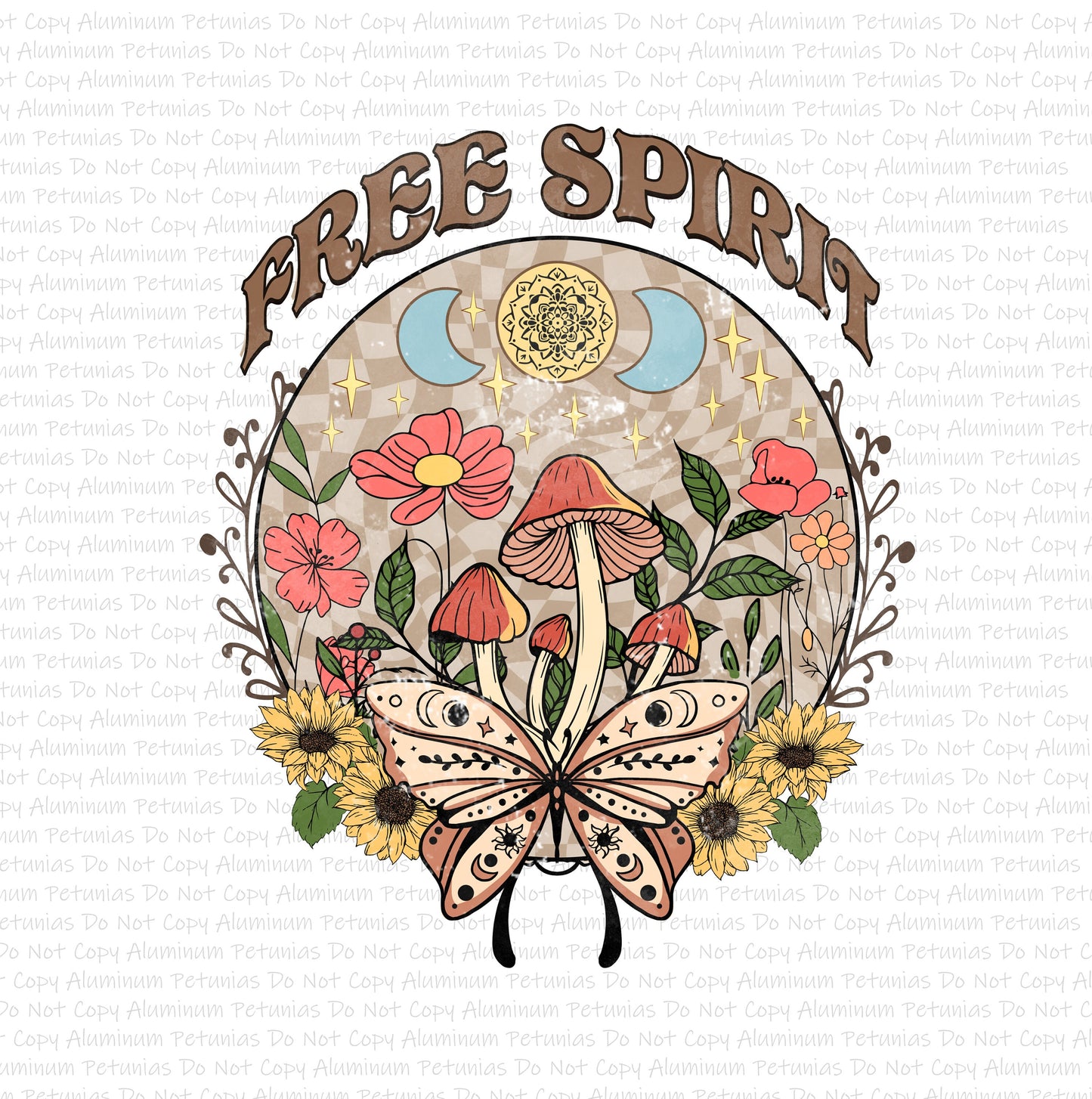 Free Spirit DTF (Direct to Film) Transfers, Mental Health DTF Transfer Ready to Press,