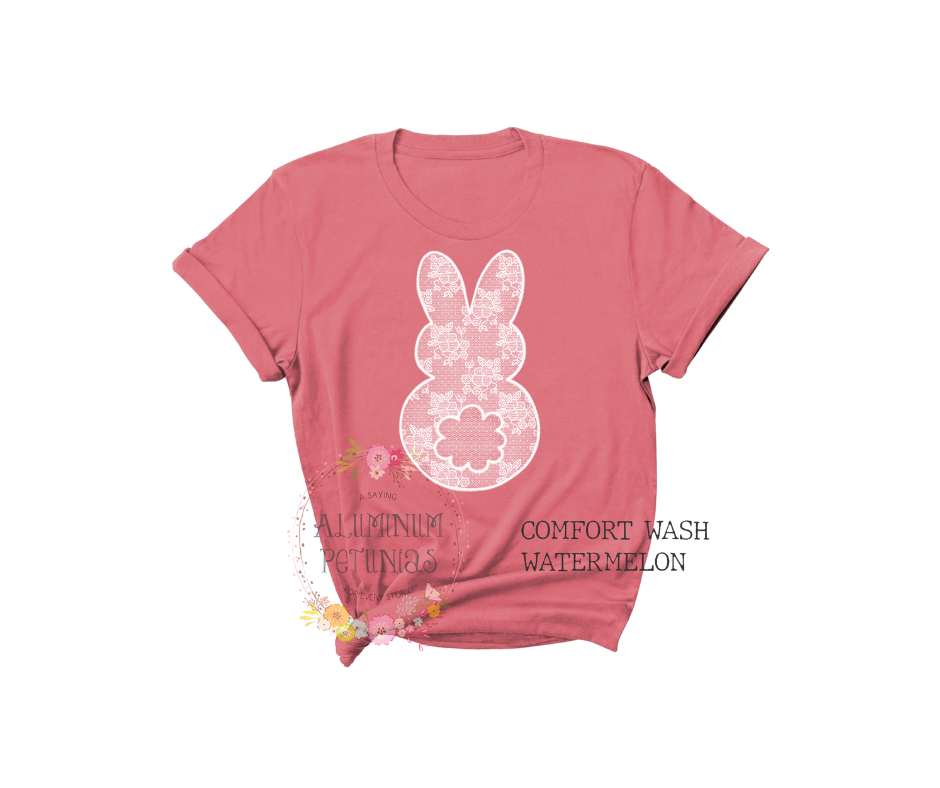 Easter Bunny Lace DTF (Direct to Film) Transfers, Easter DTF Transfer Ready to Press