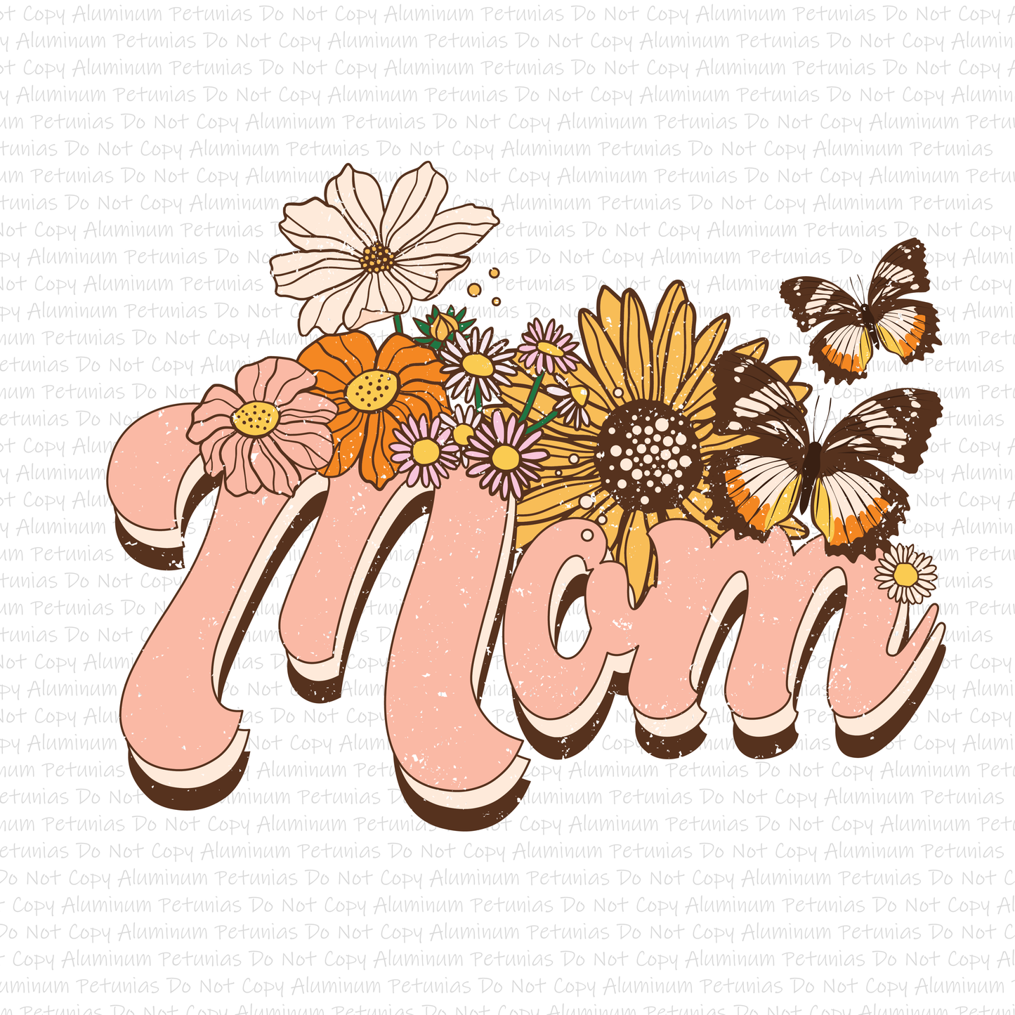 Distressed Floral Mom