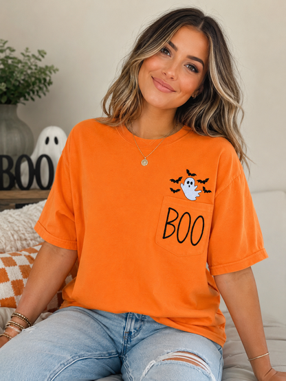 Boo and Ghost Pocket Tee