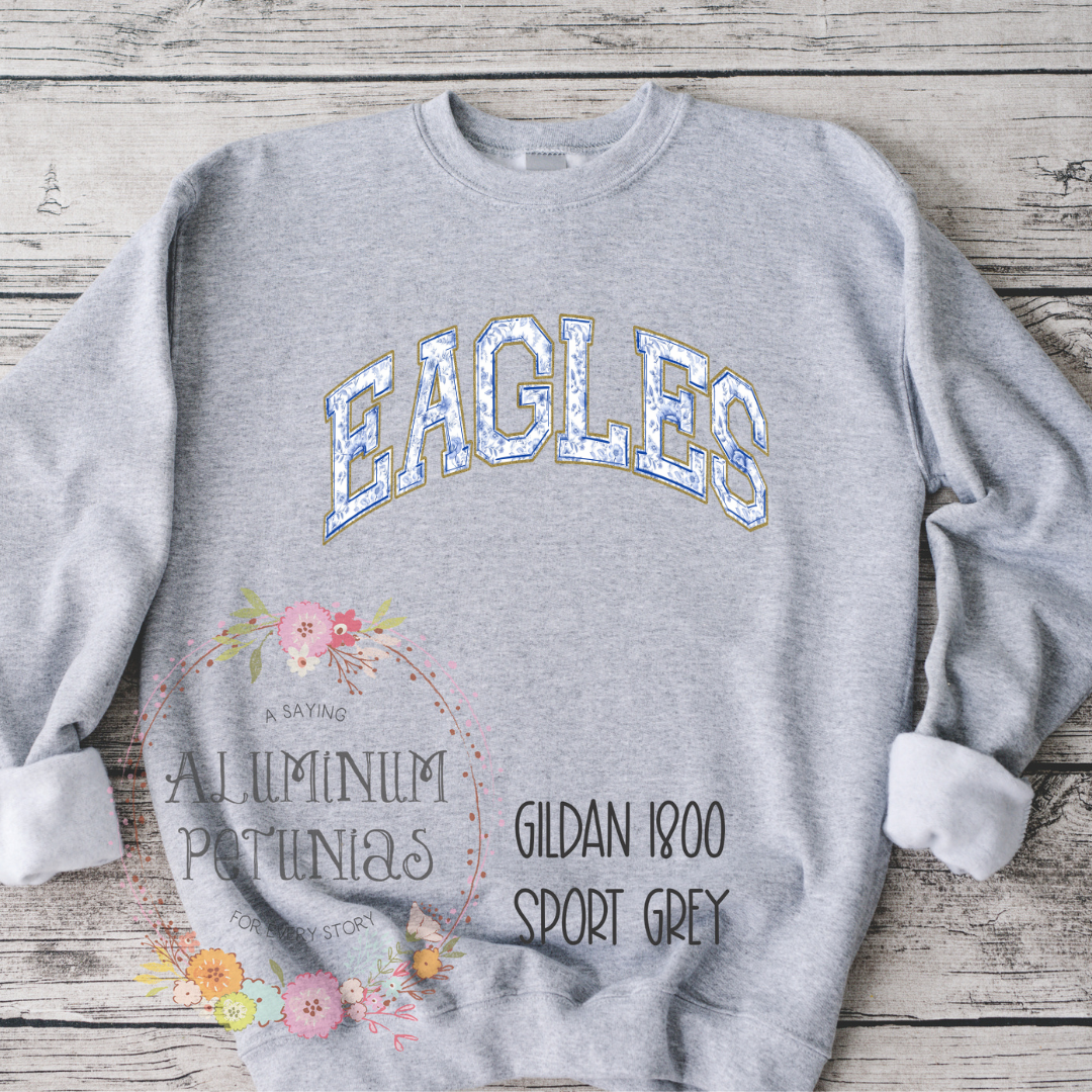 Faux Embroidery - Eagles- Blue