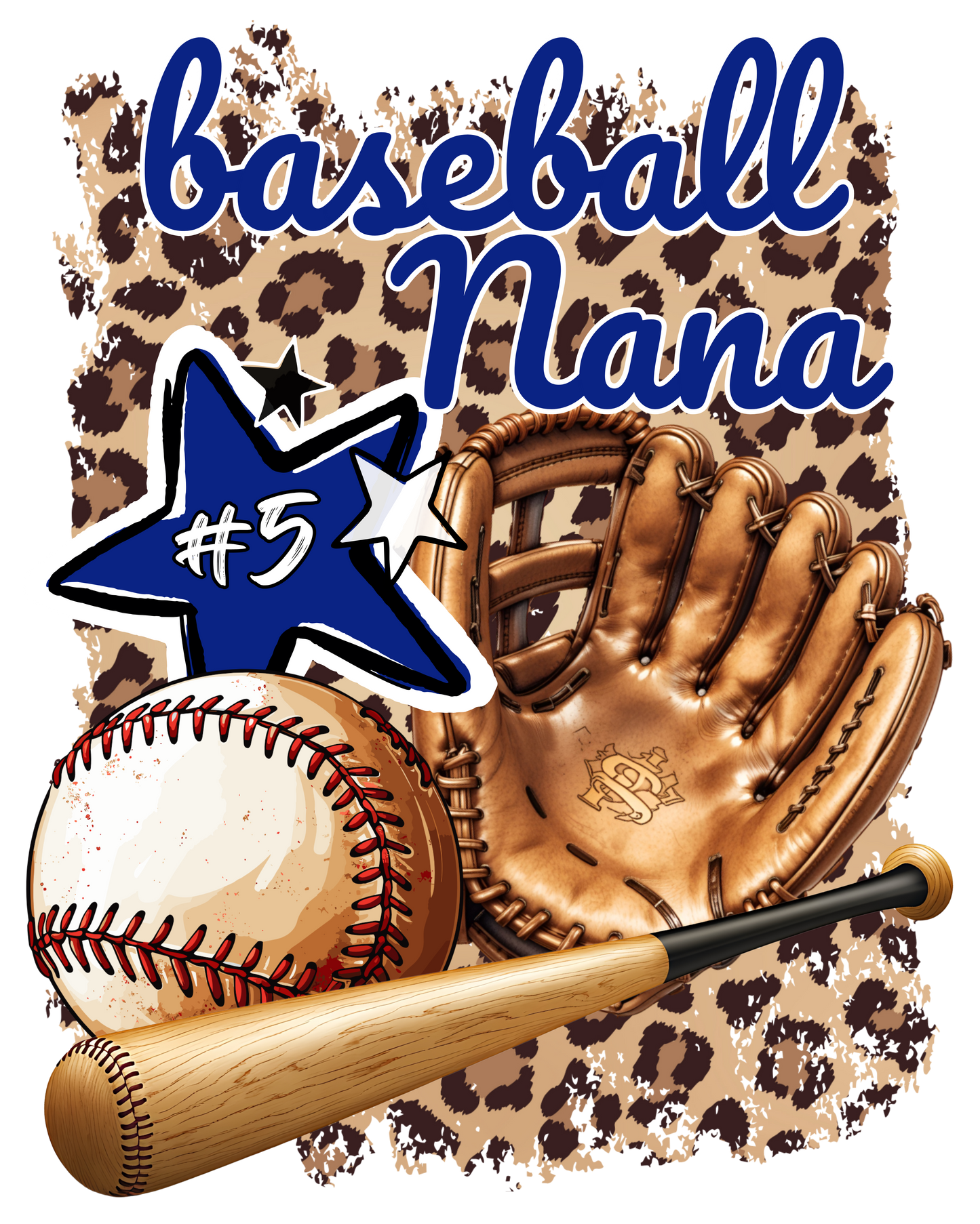 Baseball/Softball Animal Print PNG