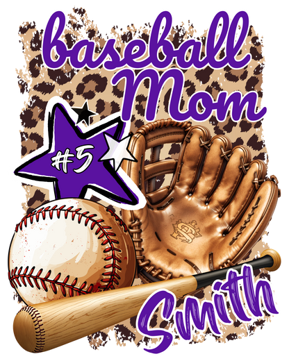 Baseball/Softball Animal Print PNG
