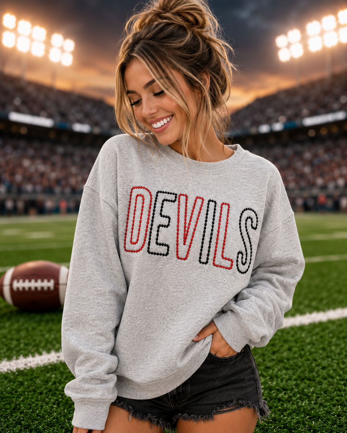 Dot Mascot Embroidered Sweatshirt