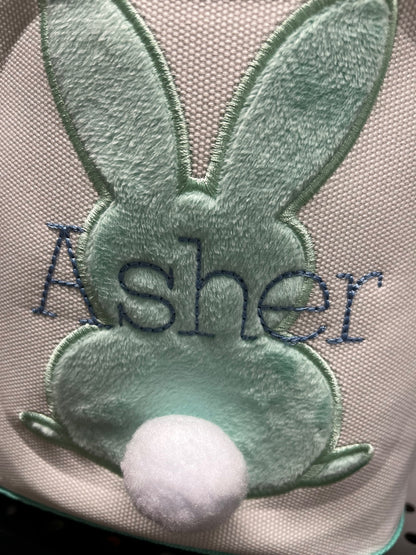 Personalized Embroidered Easter Bunny Baskets