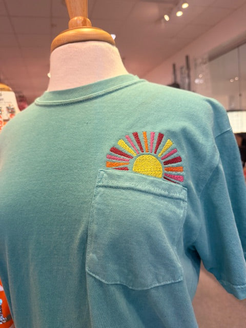 Multi Sunshine Pocket Embroidery Tee