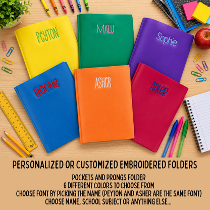 Personalized School Folders