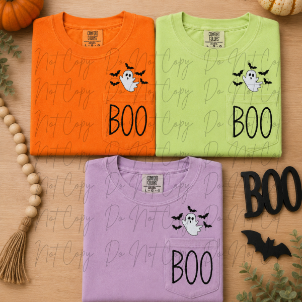 Boo and Ghost Pocket Tee