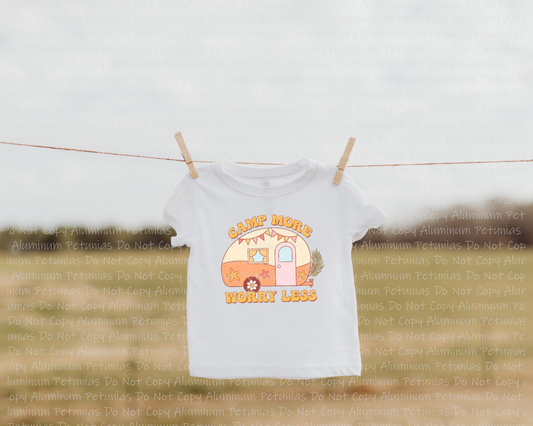 Camp More Worry Less Youth Graphic Tee