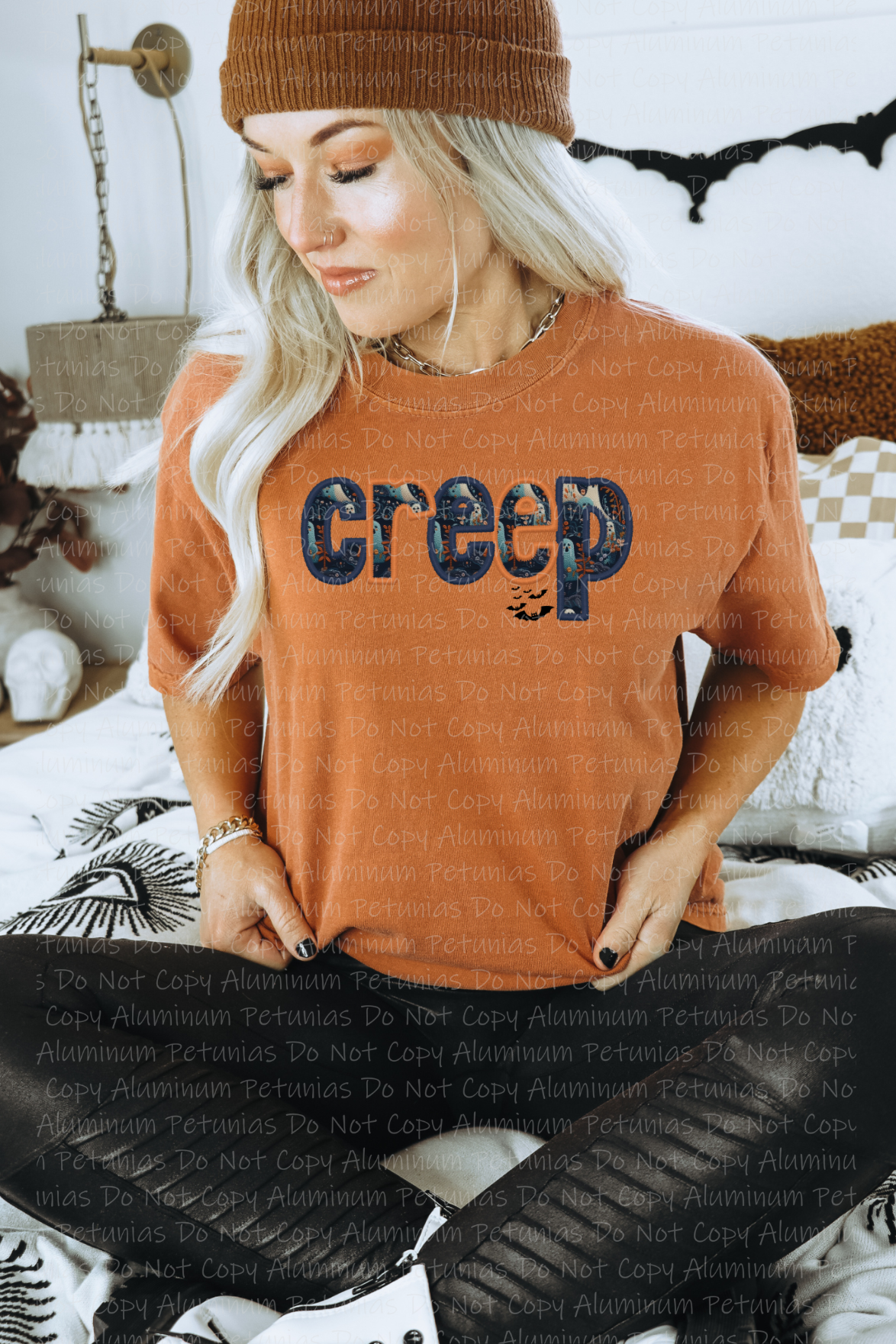 Creep Faux Embroidery Graphic Tee