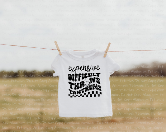 Expensive Difficult Throws Tantrums Youth Graphic Tee