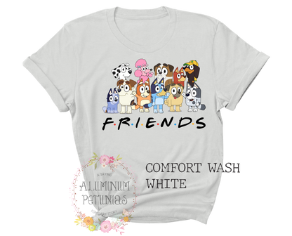 Friends Bluey Friends Black Text ADULT