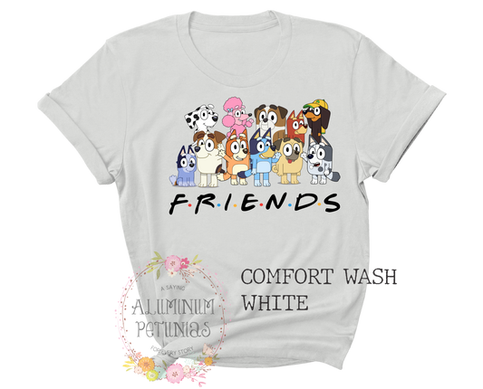 Friends Bluey Friends Black Text ADULT