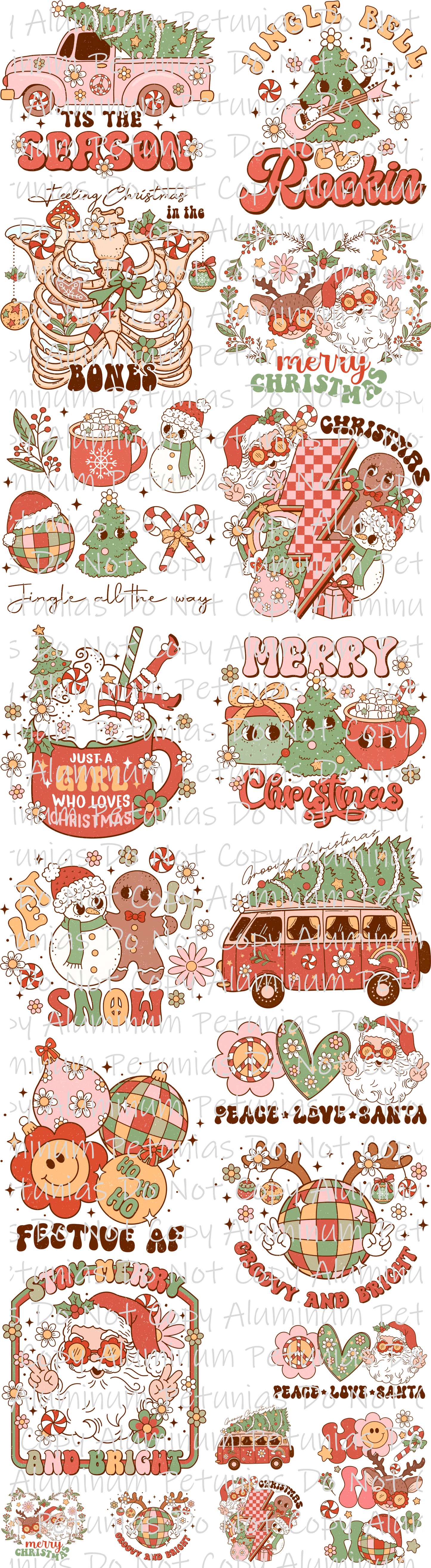 Groovy Christmas Premade Gang Sheet