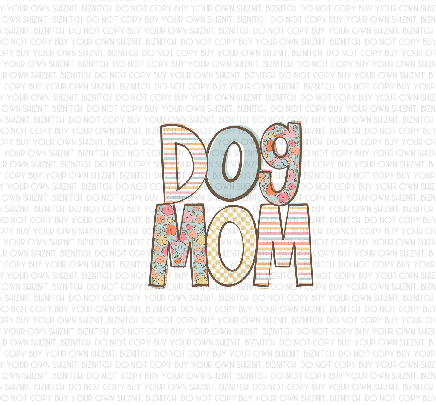 Patterned Dog Mom DTF (Direct to Film) Transfers, Doodle Loo, DTF Transfer Ready to Press, 3-5 Day Ship