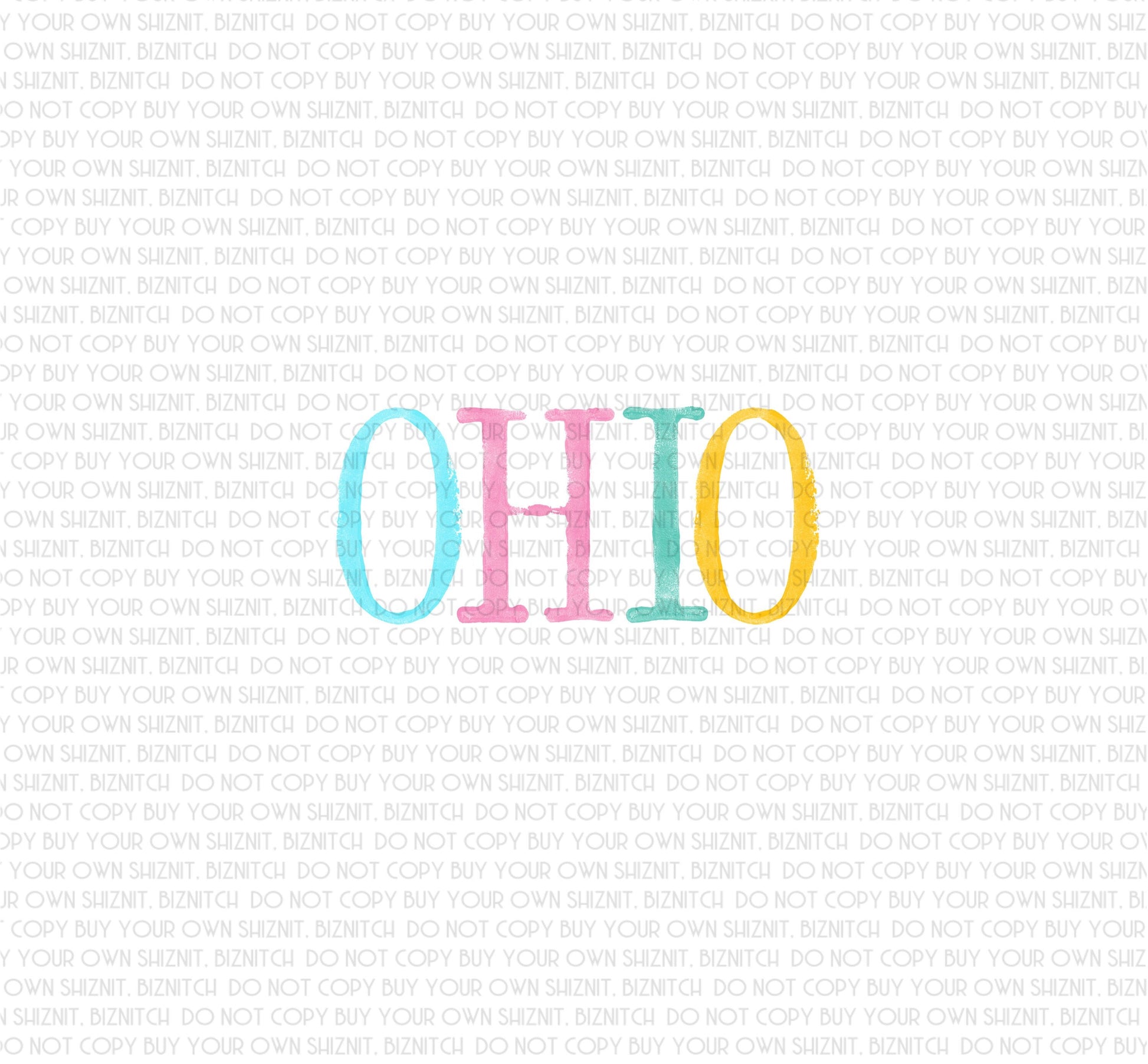 Watercolor Ohio DTF (Direct to Film) Transfers, DTF Transfer Ready to Press, 3-5 Day Ship