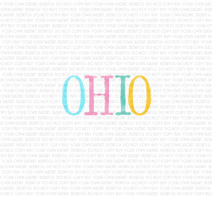 Watercolor Ohio DTF (Direct to Film) Transfers, DTF Transfer Ready to Press, 3-5 Day Ship