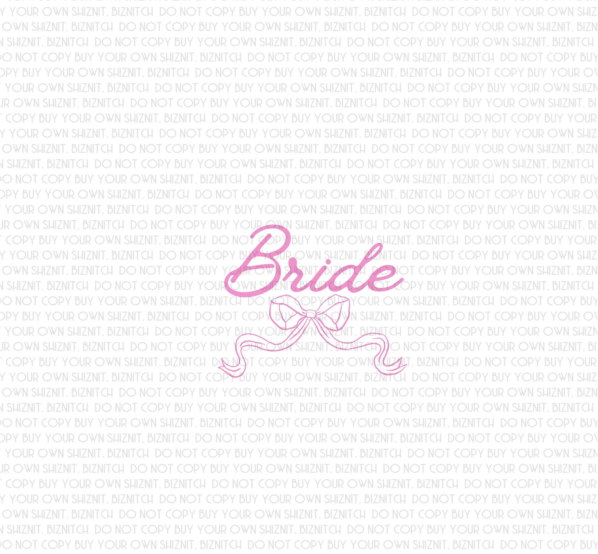 Bride Bow DTF (Direct to Film) Transfers, Wedding DTF Transfer Ready to Press, 1-3 Day Ship