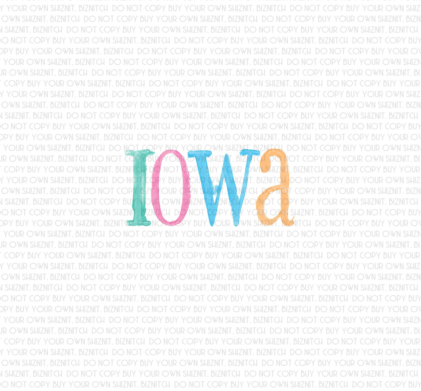 Watercolor Iowa DTF (Direct to Film) Transfers, DTF Transfer Ready to Press, 3-5 Day Ship