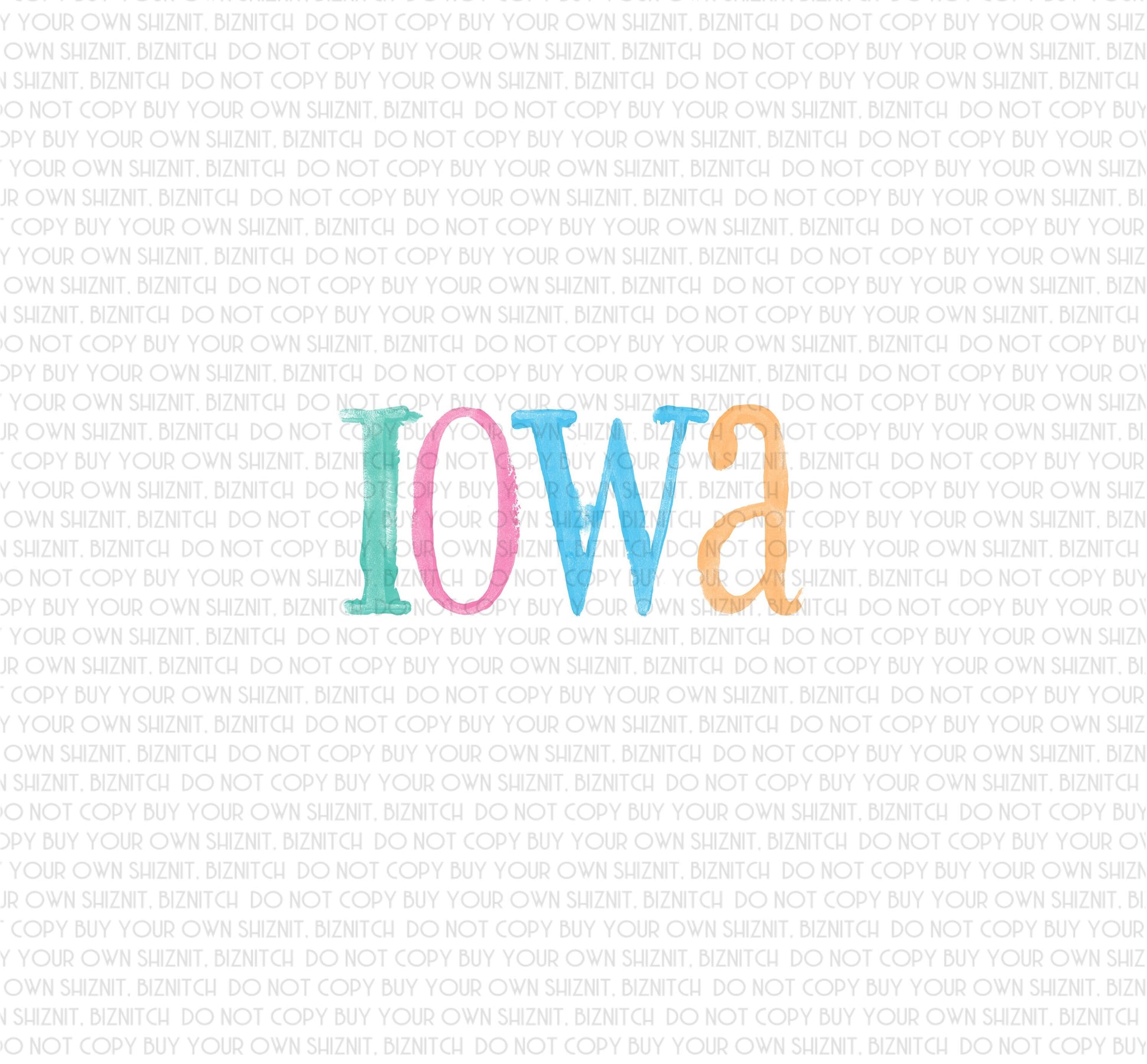 Watercolor Iowa DTF (Direct to Film) Transfers, DTF Transfer Ready to Press, 3-5 Day Ship