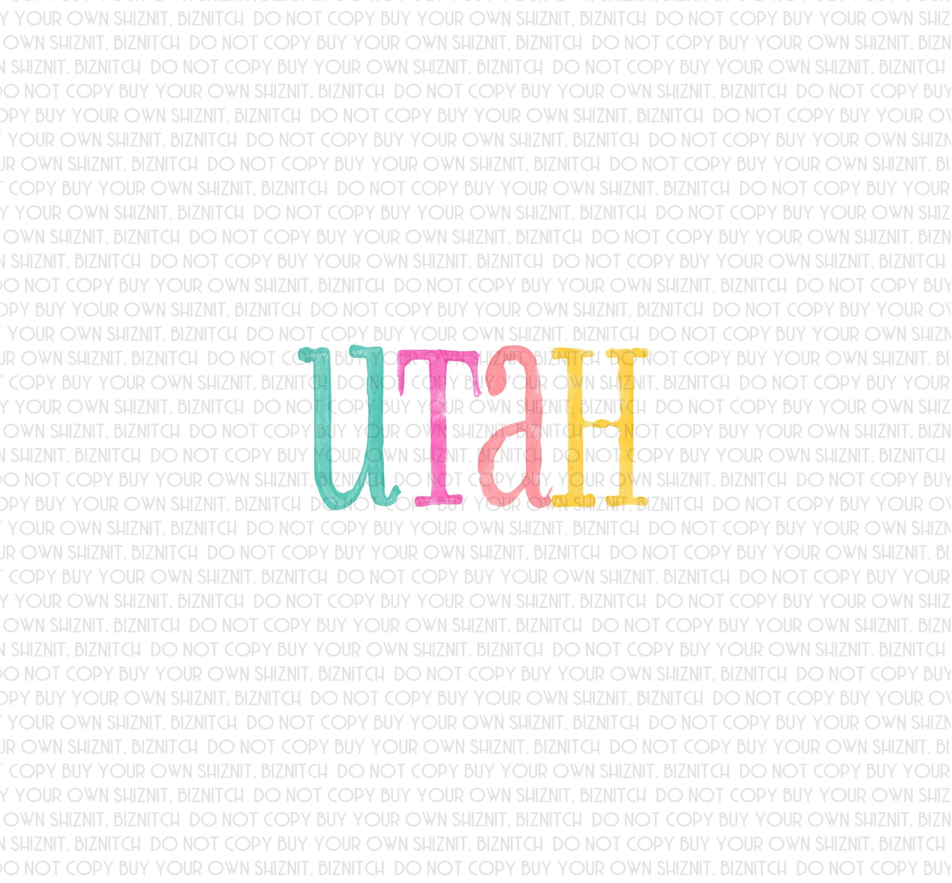 Watercolor Utah DTF (Direct to Film) Transfers, DTF Transfer Ready to Press, 3-5 Day Ship