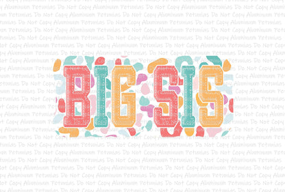Pastel Cheetah Big Sis, DTF (Direct to Film) Transfers, DTF Prints