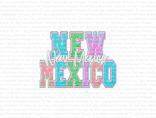 Load image into Gallery viewer, Spring States New Mexico, Faux Embroider DTF (Direct to Film) Transfers, DTF Prints
