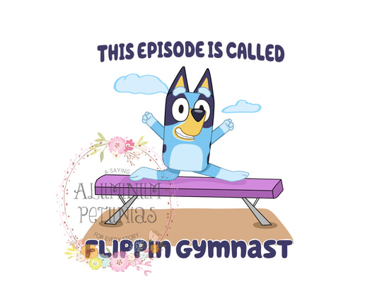 This Episode is called Gymnast, Blue Friends DTF (Direct to Film) Transfers, DTF Transfer- Approved Vendor Handmade Helton