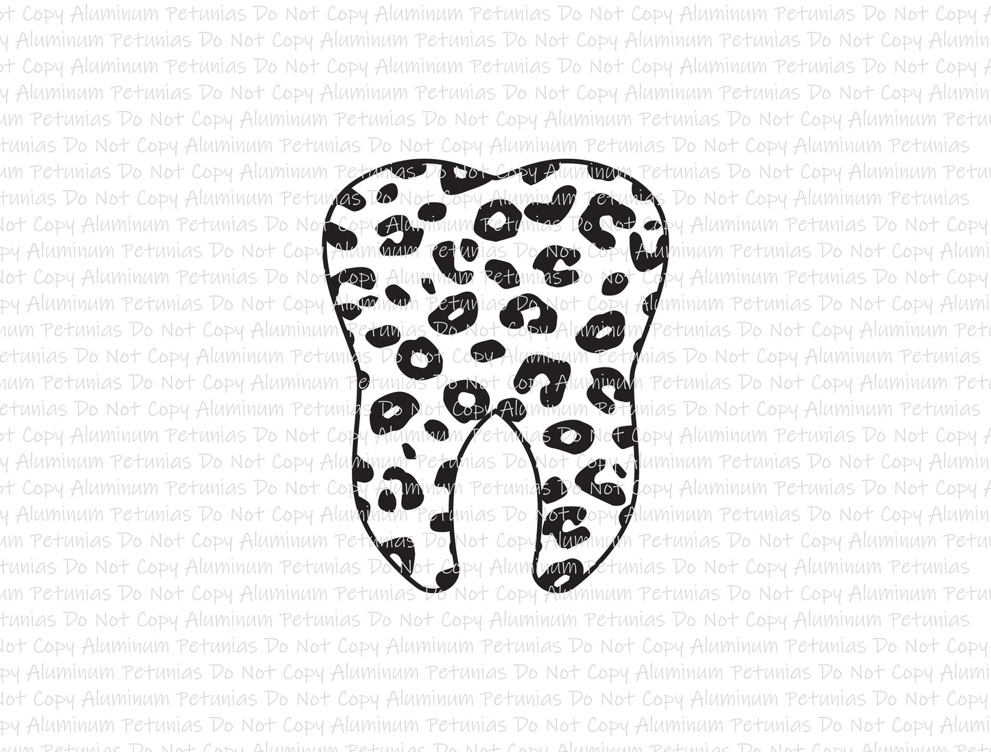 Cheetah Print Tooth DTF (Direct to Film) Transfers, Dentist DTF Transfer Ready to Press,