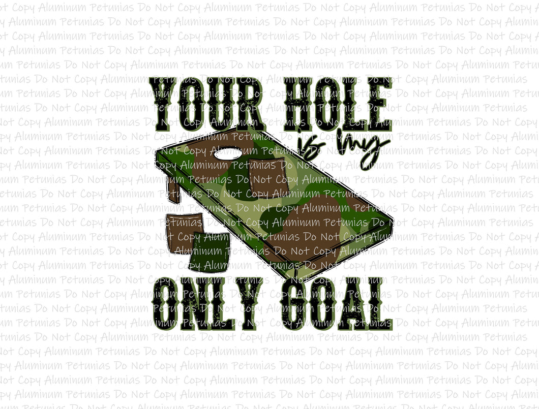 Your Hole Is My Only Goal DTF (Direct to Film) Transfers, Snarky DTF Transfer Ready to Press,