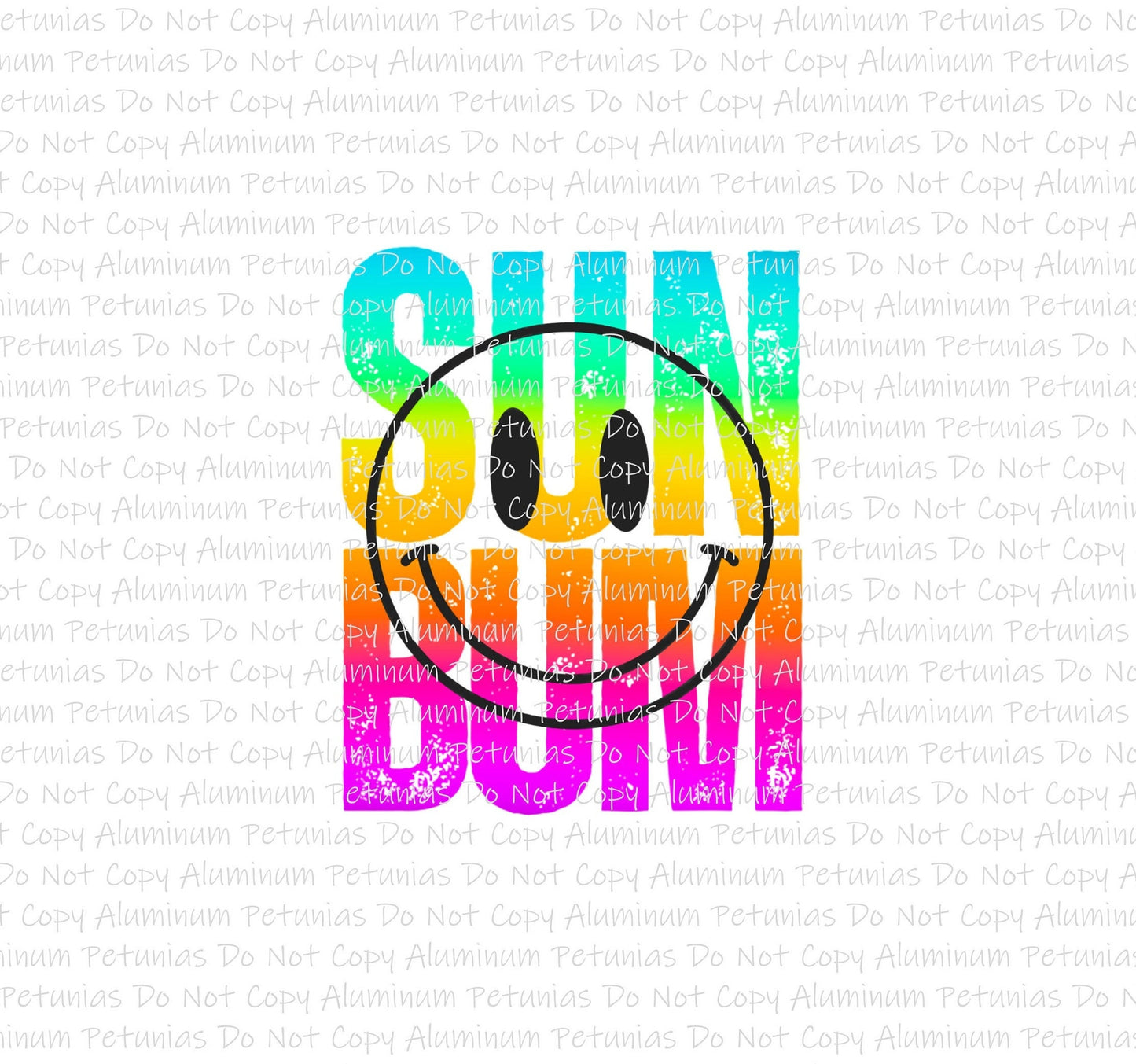 Sun Bum Smiley DTF (Direct to Film) Transfers, Summer DTF Transfer Ready to Press,