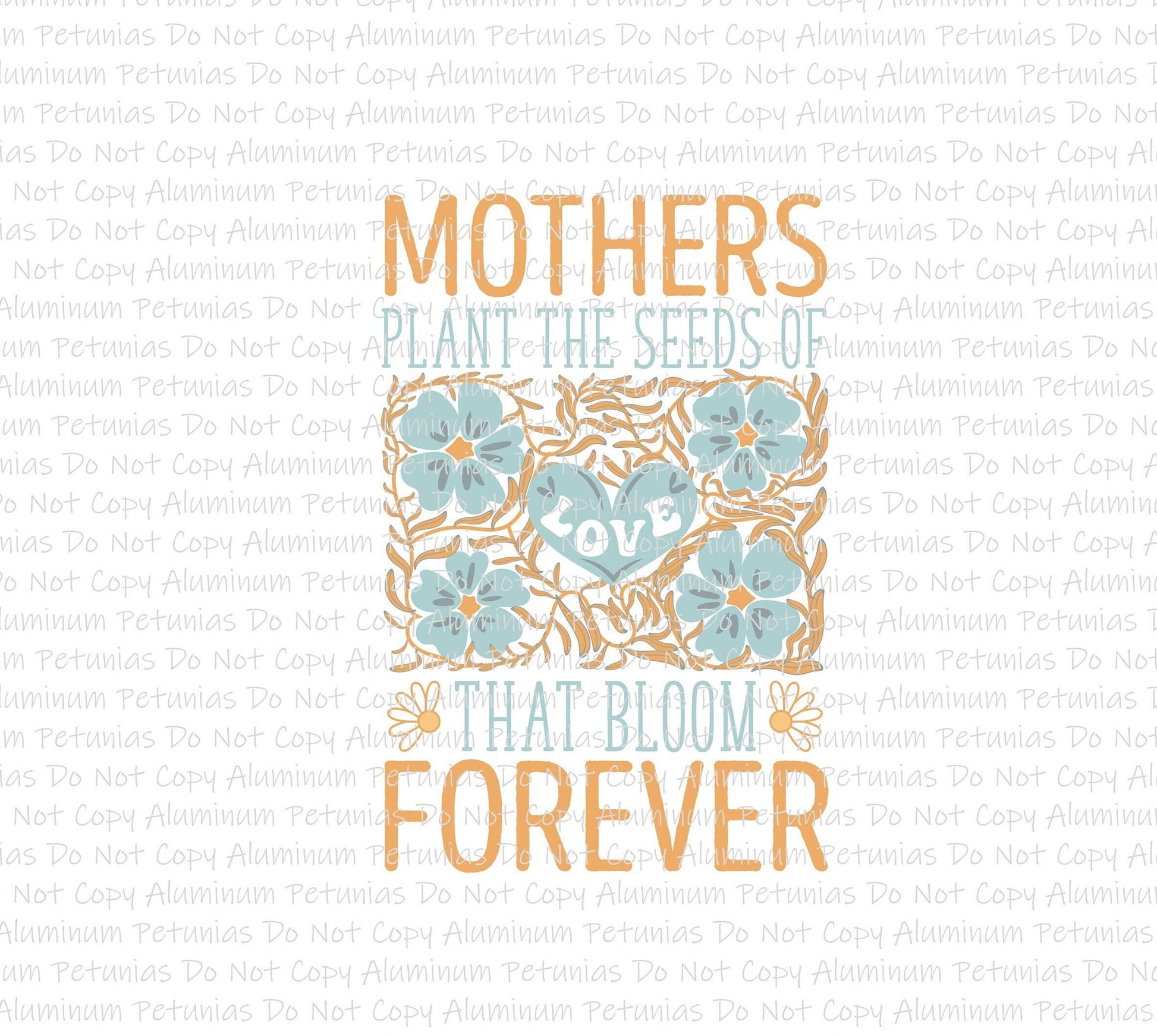 Mother's Plant Seeds DTF (Direct to Film) Transfers, Mama DTF Transfer Ready to Press, 1-3 Day Ship