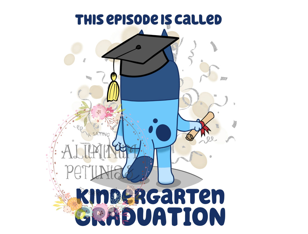 This Episode is called Kindergarten, Blue Friends DTF (Direct to Film) Transfers, DTF Transfer Ready-Approved Vendor Handmade Helton