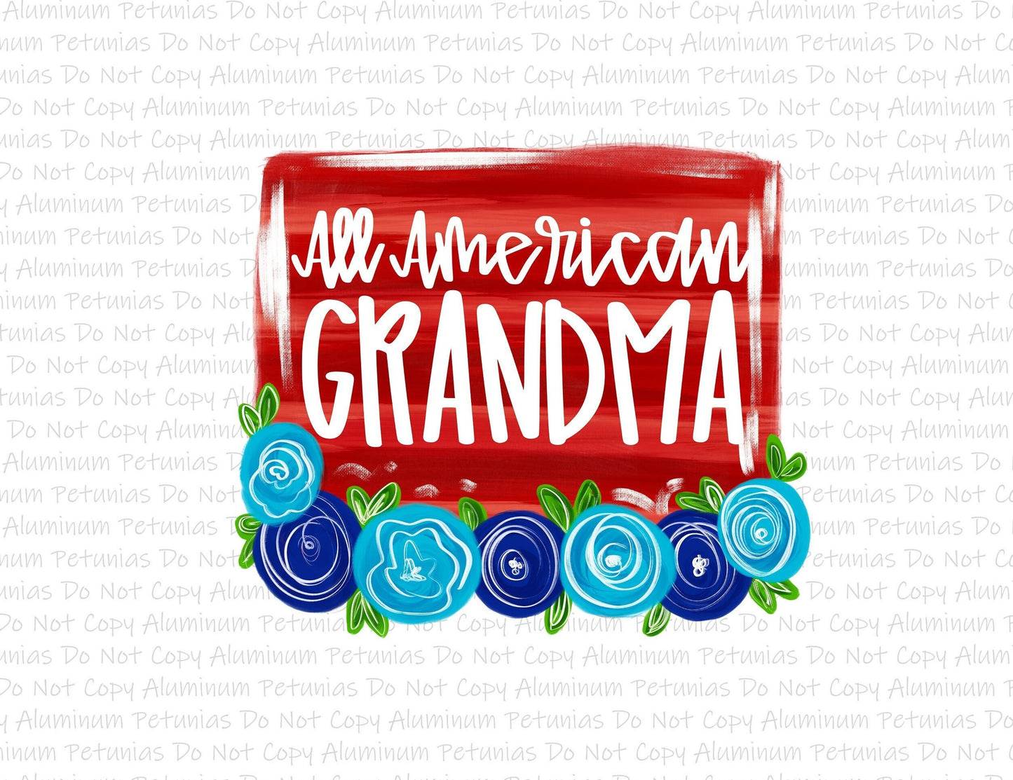 All American Grandma DTF (Direct to Film) Transfers, 4th of July DTF Transfer Ready to Press, 1-3 Day Ship