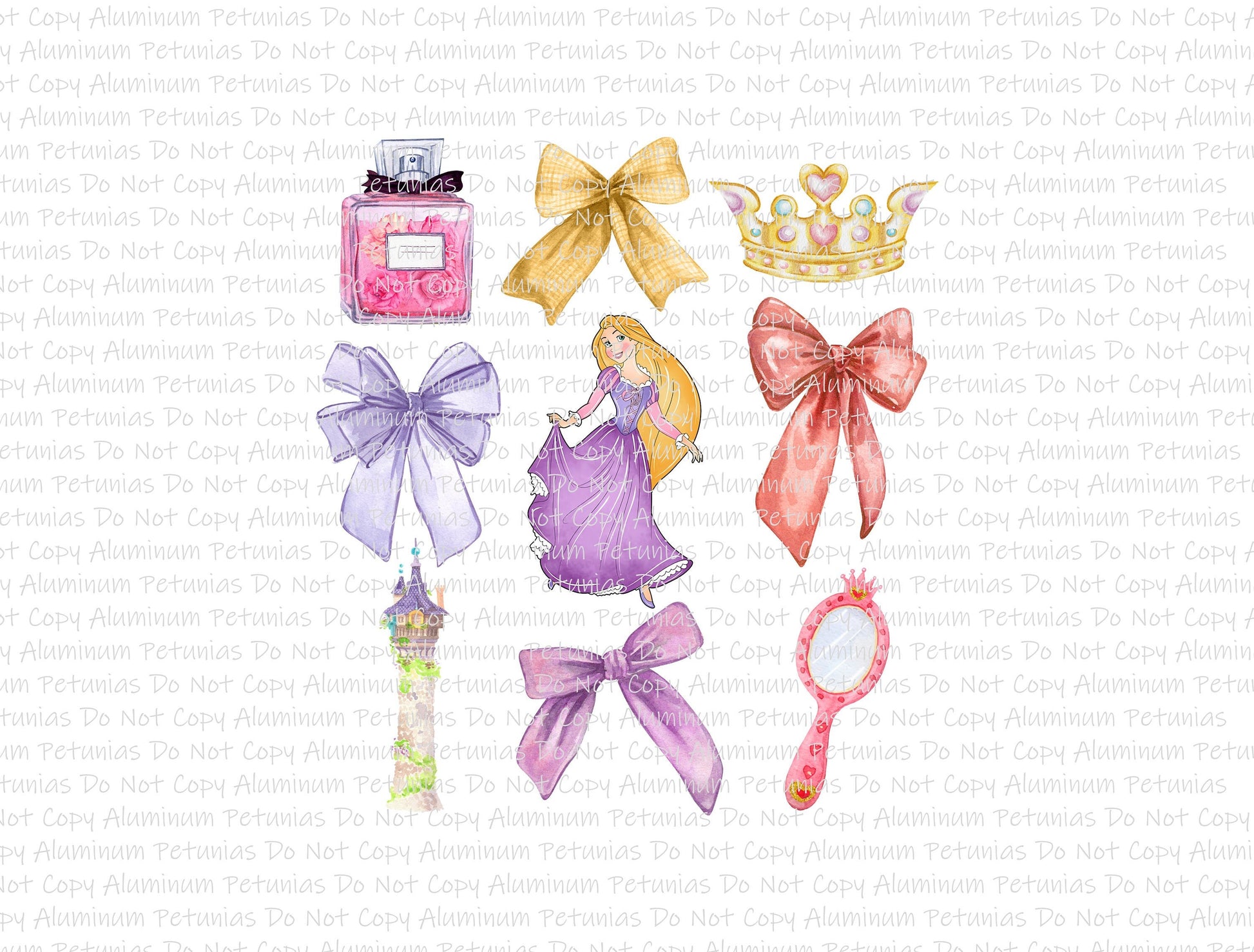 Purple Princess DTF (Direct to Film) Transfers, Coquette DTF Transfer Ready to Press, 3-5 Day Ship