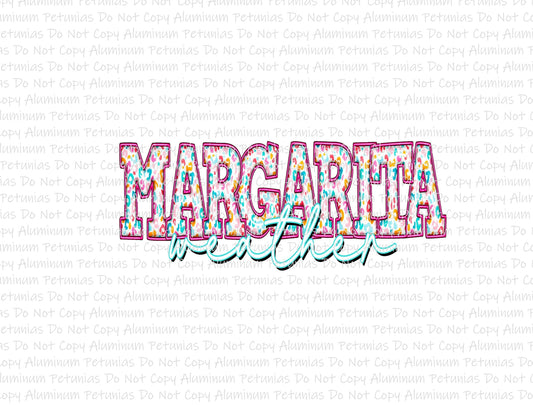 Margarita Weather DTF (Direct to Film) Transfers, Summer DTF Transfer Ready to Press, 3-5 Day Ship