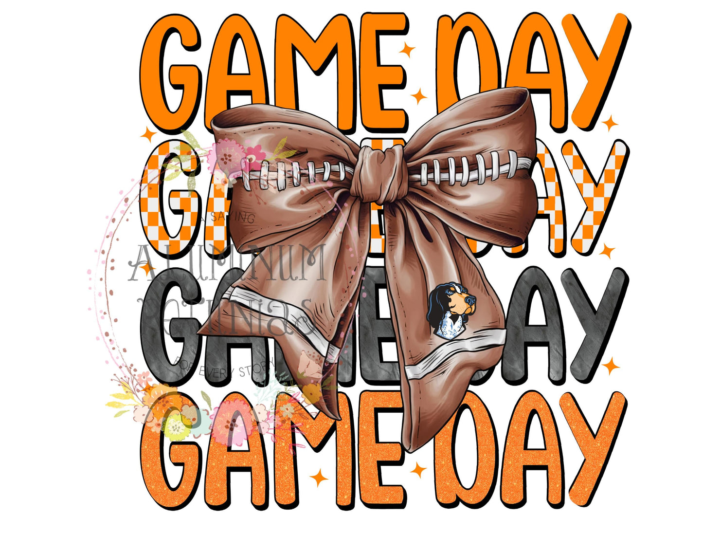 Tennessee Game Day Coquettes Bows DTF (Direct to Film) Transfers, College Bows DTF Transfer Ready to Press, Volunteers