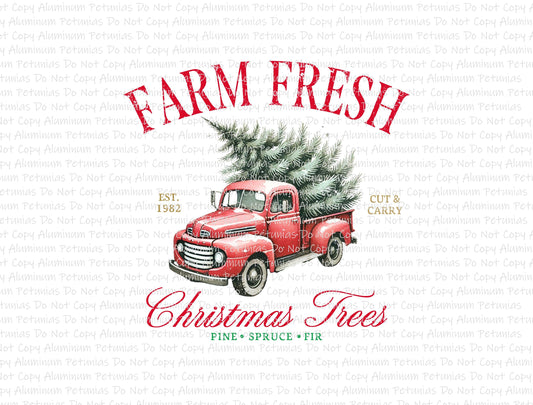 Farm Fresh Christmas Trees DTF (Direct to Film) Transfers, Christmas DTF Transfer Ready to Press