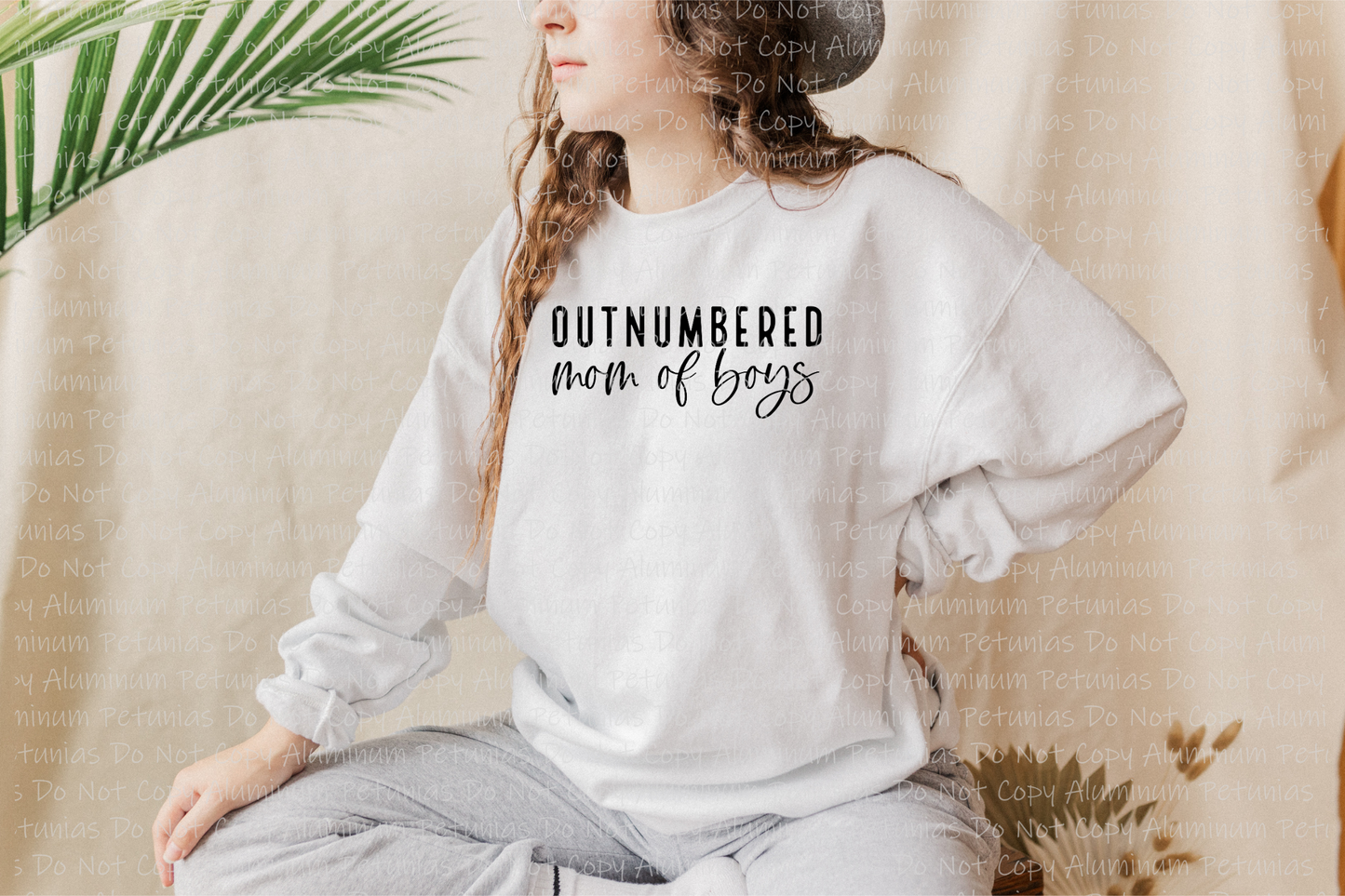 Outnumbered Mom Of Boys Graphic Tee