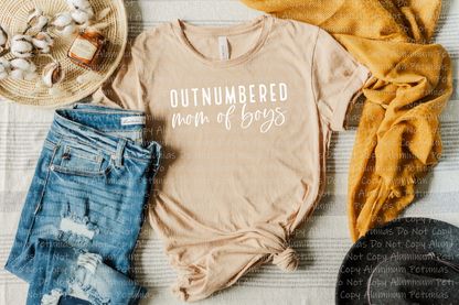 Outnumbered Mom Of Boys Graphic Tee