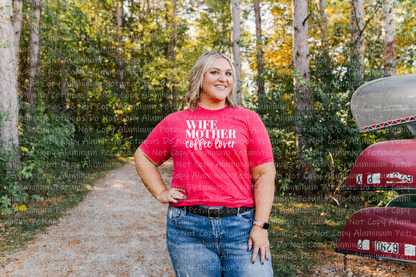 Wife Mother Coffee Lover Graphic Tee