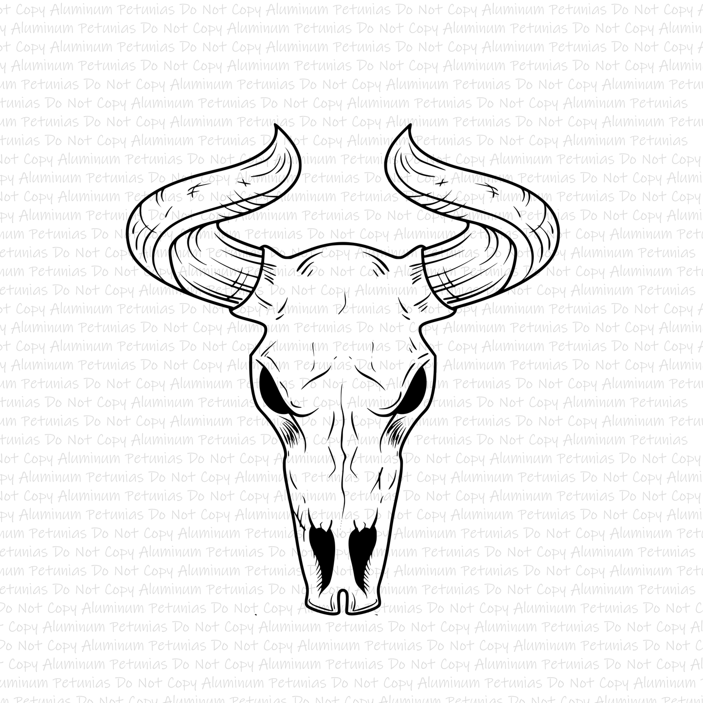 Bull Skull Outline