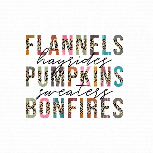 Flannels Pumpkins Bonfires