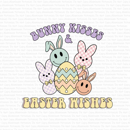 Bunny Kisses DTF (Direct to Film) Transfers, Easter DTF Transfer Ready to Press, 1-3 Day Ship