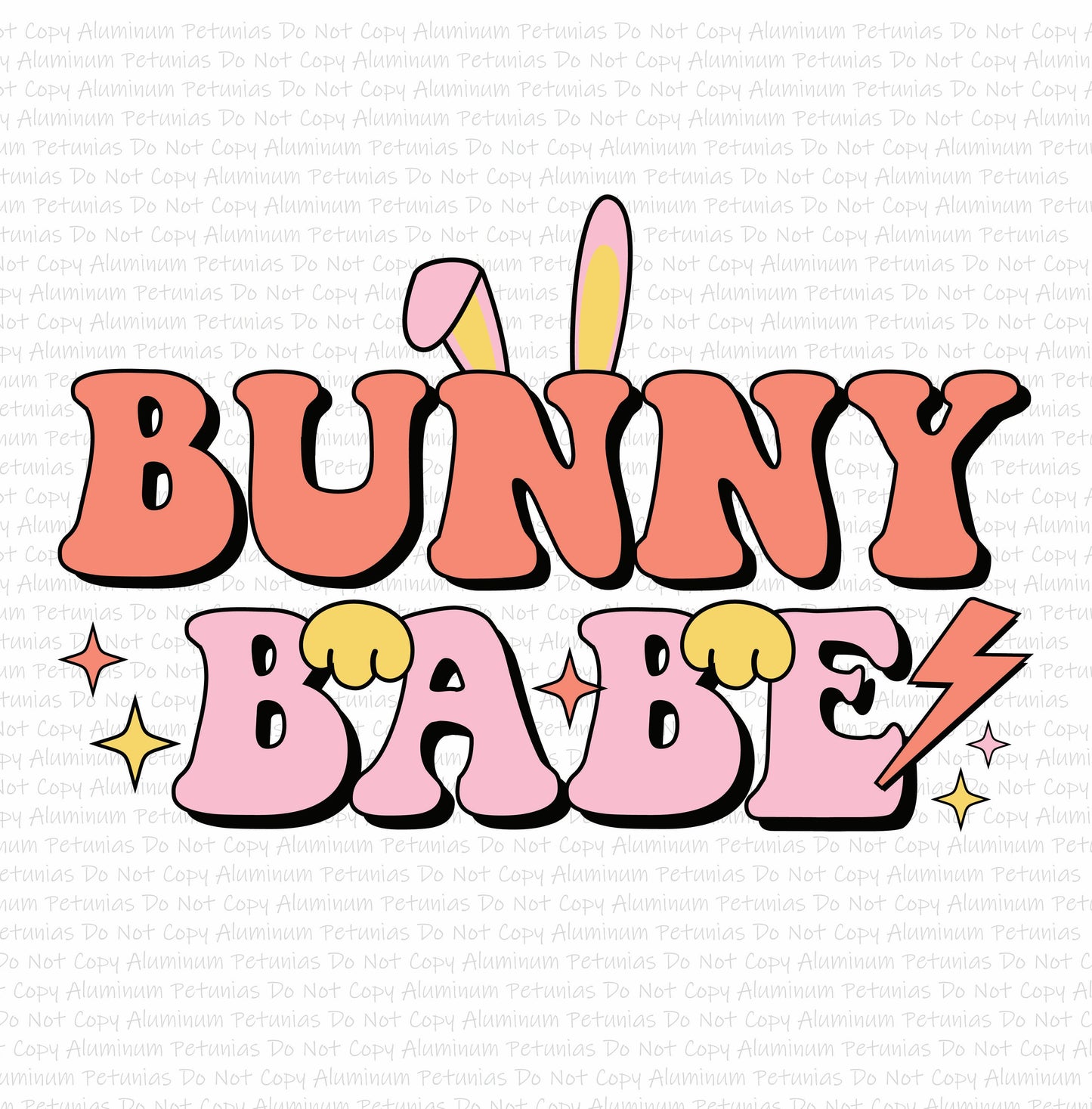 Bunny Babe Retro DTF (Direct to Film) Transfers, Easter DTF Transfer Ready to Press, 1-3 Day Ship