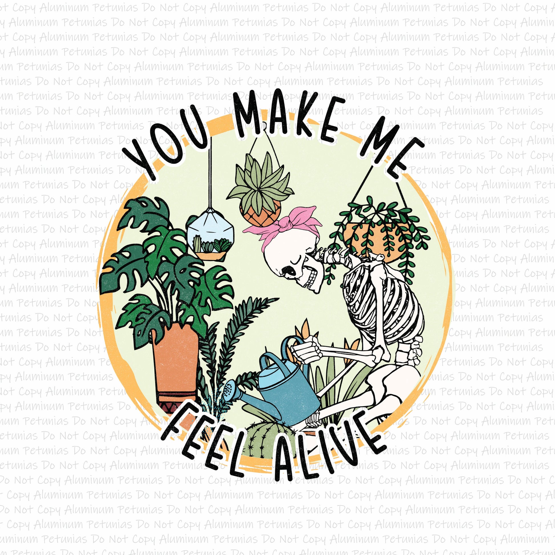 You Make Me Feel Alive DTF (Direct to Film) Transfers, Skeleton DTF Transfer Ready to Press, 1-3 Day Ship