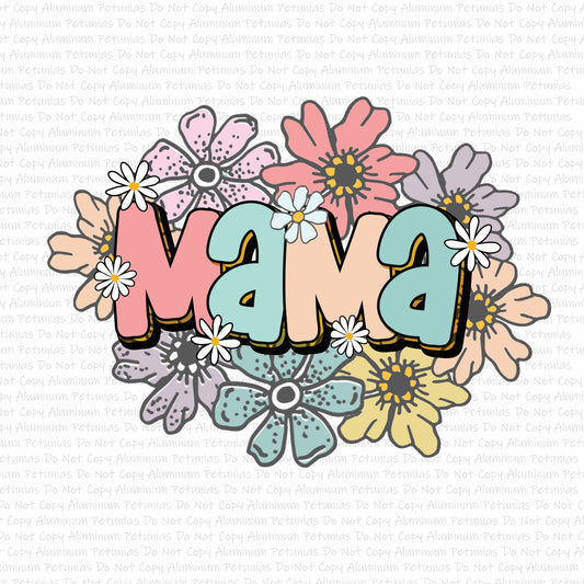 Floral Mama DTF (Direct to Film) Transfers, Mama DTF Transfer Ready to Press, 1-3 Day Ship